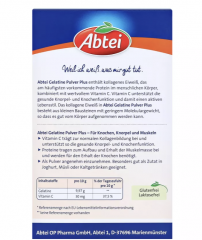 Abtei Gelatine Pulver + Vitamin C (40 Portionen), 400 g, Желатиновый порошок + витамин С (40 порций), 400 г