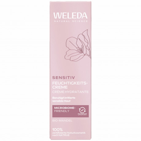 WELEDA Sensitiv Feuchtigkeitscreme Bio-Mandel, 30 ml, Питательный увлажняющий крем с органическим миндальным маслом для чувствительной и сухой кожи, 30 мл