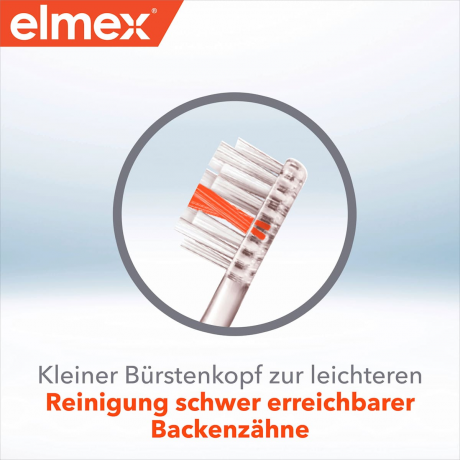 elmex Zahnbuerste Karriesschutz interX mittel, 1 St, Зубная щётка Kariesschutz interX средней жёсткости для очищения межзубных промежутков, 1 шт.