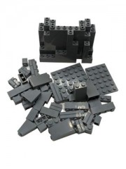 LEGO LEGO MOC Ritter Burg Schloss Mauer - dunkelgrau - 42 Teile LEGO MOC Knight Castle Стена замка - темно-серый - 42 детали