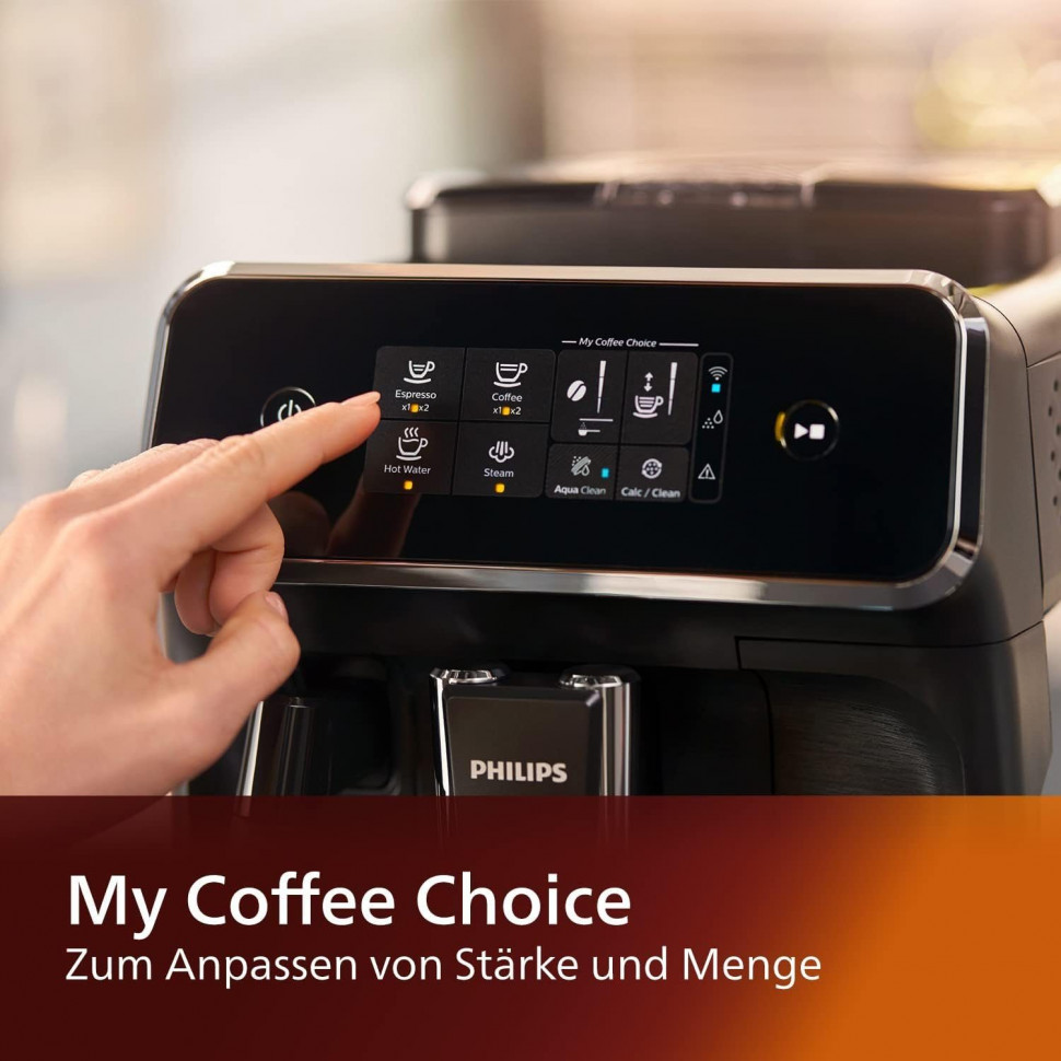 Купить Philips Philips Kaffeevollautomat Series 2200 Kaffeevollautomat  –WLAN-Konnektivitat Mit App-Steuerung, Kaffeeautomat Cafemaschine  Kaffeemaschine mi Mahlwerk Vollautomat Cafe Полностью автоматическая  кофемашина Philips Series 2200, полностью ...