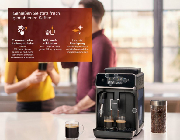 Philips Philips Kaffeevollautomat Series 2200 Kaffeevollautomat –WLAN-Konnektivitat Mit App-Steuerung, Kaffeeautomat Cafemaschine Kaffeemaschine mi Mahlwerk Vollautomat Cafe  Полностью автоматическая кофемашина Philips Series 2200, полностью автоматическа