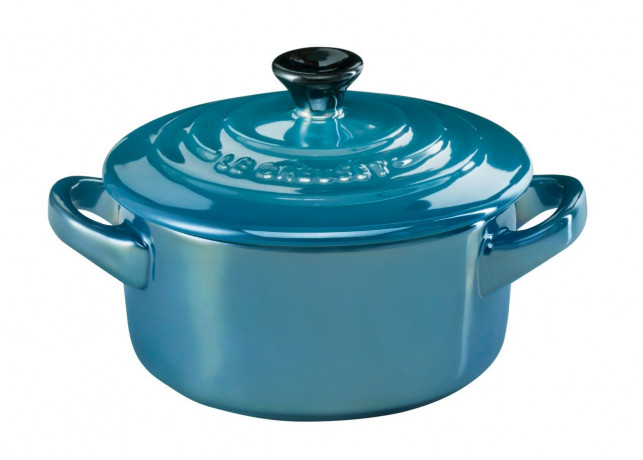 Le Creuset LE CREUSET Mini-Cocotte Deep Teal METALLICS blau LE CREUSET Mini Cocotte Deep Teal МЕТАЛЛИКИ