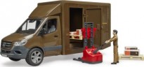 Bruder Mercedes Benz Sprinter UPS mit Fahrer und Zubehor ИБП Mercedes Benz Sprinter с драйвером и аксессуарами