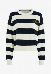 Tommy Hilfiger STRIPE BOXY Jumper light h stp desert sky ecru STRIPE BOX джемперы свет h stp пустыня небо экрю