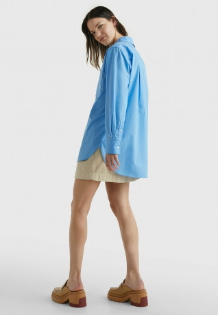 Tommy Hilfiger 1985 ORG CO POPLIN Button-down blouse hydrangea blue 1985 ORG CO POPLIN Блуза на пуговицах гортензия синяя