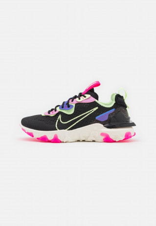 Nike Sportswear REACT VISION Sneaker low black/barely volt/royal pulse/beyond pink/pink blast/sail REACT VISION Низкие кроссовки женские черный / едва вольт / королевский пульс / за гранью розового / розовый взрыв / парус