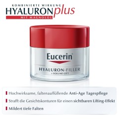 Eucerin Hyaluron-Filler + Volume-Lift Tagespflege fur trockene Haut  Дневной уход Hyaluron-Filler + Volume-Lift для сухой кожи