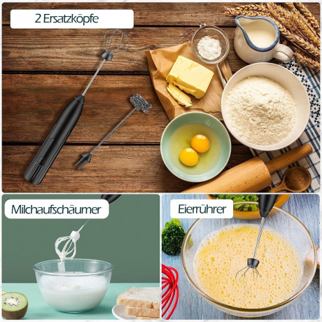 zggzerg zggzerg Akku-Stabmixer zggzerg Milchaufschaumer Elektrisch Stab  Беспроводной ручной блендер zggzerg Электрический вспениватель молока zggzerg