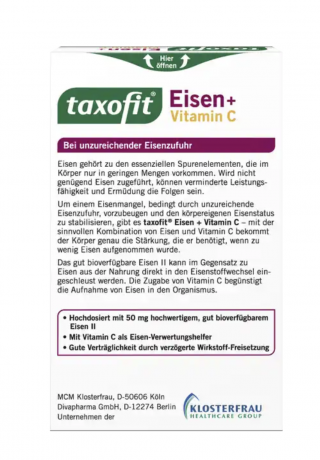 taxofit Eisen + Vitamin C Kapseln 3stk, taxofit Железо+Витамин C Капсулы 40 шт x 3 упаковки