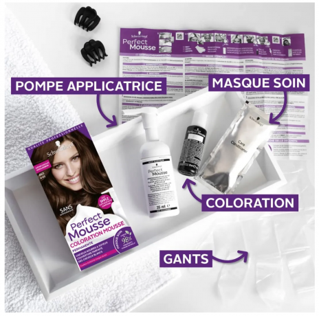 Schwarzkopf Perfect Mousse  Dark Blonde 700,  Краска-мусс для волос без аммиака тон 700 Русый, Германия