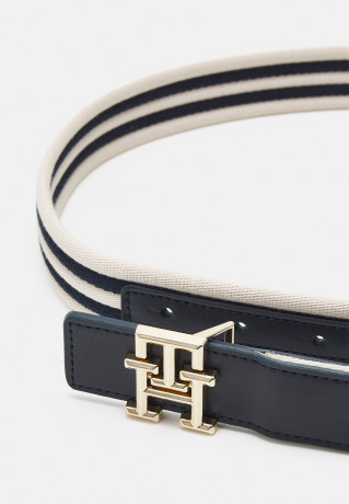 Tommy Hilfiger LUX WEBBING Belt weathered white/space blue mix LUX WEBBING Ремень сочетание выветренного белого и космического синего