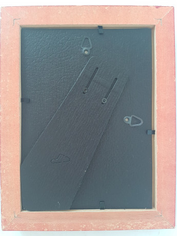 Картина винтажная "Стена дома у реки" Egon Schiele, деревянная рама, 22 x 17 см, Германия, 1960-70гг.