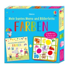 Usborne Verlag Mein buntes Memo und Bilderlotto: Farben Моя красочная памятка и розыгрыш картинок: цвета