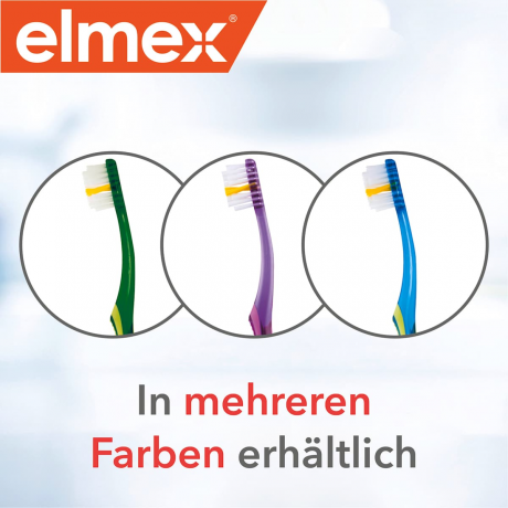 elmex Zahnbuerste Kinder Junior, 6-12 Jahren (Doppelpack), 2 St, Детские мягкие зубные щётки Junior с X-щетиной, 6–12 лет, 2 шт.
