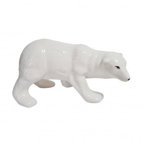 Фигурка винтажная Im Stil Royal Copenhagen "Белый медведь", фарфор, 15 см, Германия, 1960-70гг.
