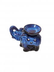 Подсвечник винтажный Zen Dekor &quot;Синий слон&quot;, 9 х 11 см, Германия, 1970-80гг.