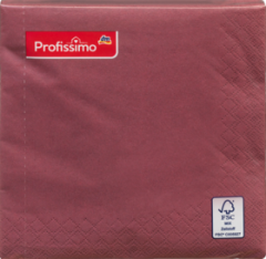 Profissimo Салфетки универсальные Profissimo  Uniservietten 33x33cm 30er Bordeaux, 30 шт