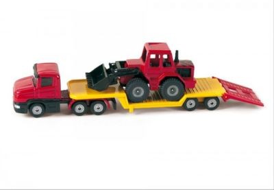 SIKU SIKU 1616 Tieflader mit Frontlader Низкорамная платформа SIKU 1616 с фронтальным погрузчиком