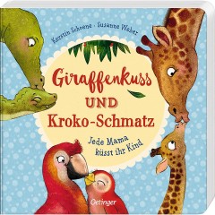 Giraffenkuss und Kroko-Schmatz Поцелуй жирафа и шлепок крокодила