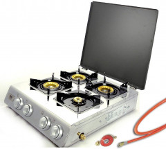 NJ The right choice NJ The right choice Gaskocher NGB-400C, (Edelstahl Gaskocher 4 flammig mit Deckel mit Piezozundung), elstahl Gaskocher 4 flammig mit Deckel mit Piezozundung.  NJ Правильный выбор газовая плита NGB-400C, (газовая плита из нержавеющей ст