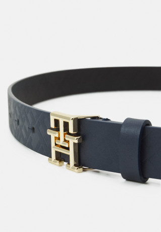 Tommy Hilfiger LOGO MONO Belt space blue ЛОГОТИП МОНО Ремень космический синий