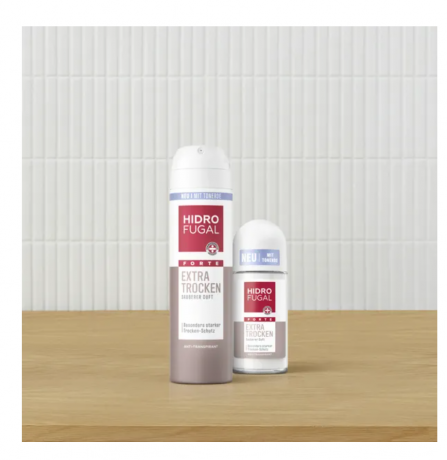 Hidrofugal FORTE Extra Trocken Anti-Transpirant Spray 150ml, Антиперспирант-спрей с глиной, усиленная защита, 150мл
