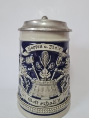  Simon Peter Gerz I Винтажная пивная кружка с металлической крышкой, Германия, 1960-70гг.