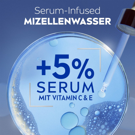 NIVEA Skin Glow Mizellenwasser + 5% Serum, 400 ml, Нивеа Мицеллярная вода с 5% сывороткой, витамин C и E, для тусклой и чувствительной кожи, сияние, 400 мл
