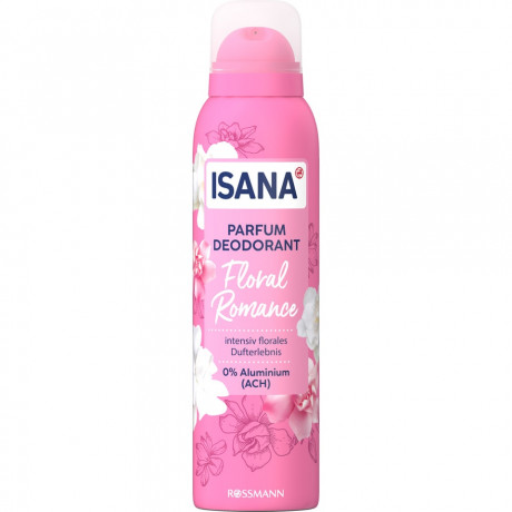ISANA Parfum Deospray Floral Romance 150ml, Изана Парфюмированный дезодорант-спрей, цветочно-романтический аромат, 48ч защита, 150 мл