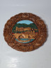 Резная разноцветная тарелка из дерева винтажная "г. Гейдельберг " Geschnitztes Holzwandteller, 24 x 3 см, Германия, 1960-70гг.