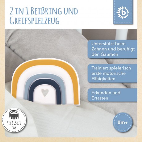 bieco Silikon Beissring Baby 10cm Zahnungshilfe Bunt Beissring Motorikspielzeug Schloss Beissringe Силиконовое кольцо для прорезывания зубов для детей 10 см