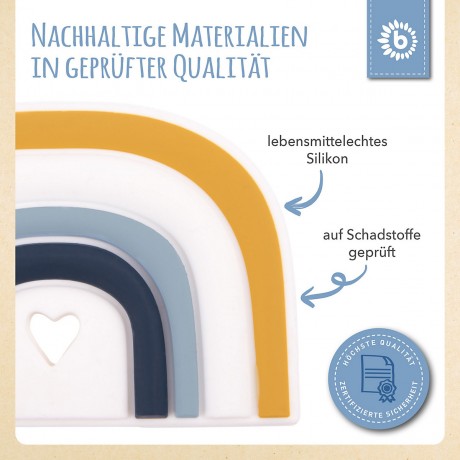 bieco Silikon Beissring Baby 10cm Zahnungshilfe Bunt Beissring Motorikspielzeug Schloss Beissringe Силиконовое кольцо для прорезывания зубов для детей 10 см