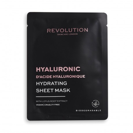 Revolution Skincare Biodegradable Hydrating Hyaluronic Acid Sheet Mask  Биоразлагаемая увлажняющая тканевая маска с гиалуроновой кислотой