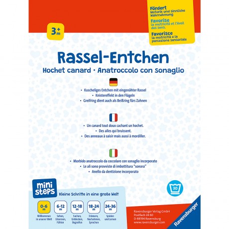Ravensburger ministeps® Rassel-Entchen погремушка ministeps® утенок