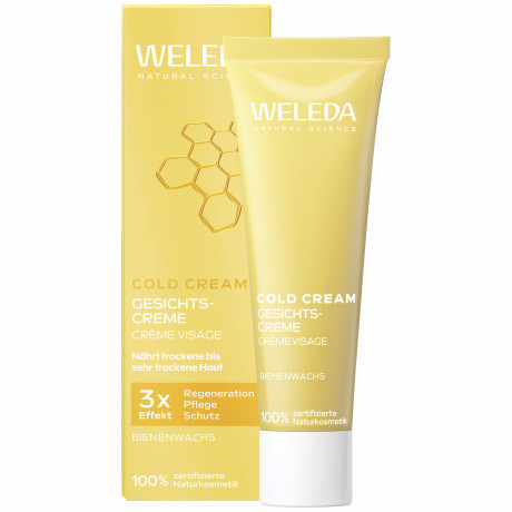 WELEDA Cold Cream Gesichtscreme Bienenwachs, 30 ml, Насыщенный защитный крем для лица Cold Cream с пчелиным воском для сухой и очень сухой кожи, 30 мл