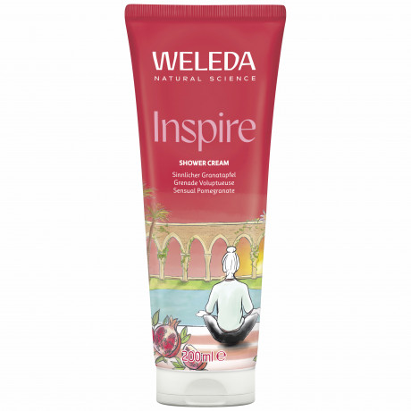 WELEDA GRANATAPFEL Inspire Schoenheitsdusche Granatapfel, 200 ml, Крем-гель для душа с гранатом, ароматом апельсина, даваны и ванили, 200 мл
