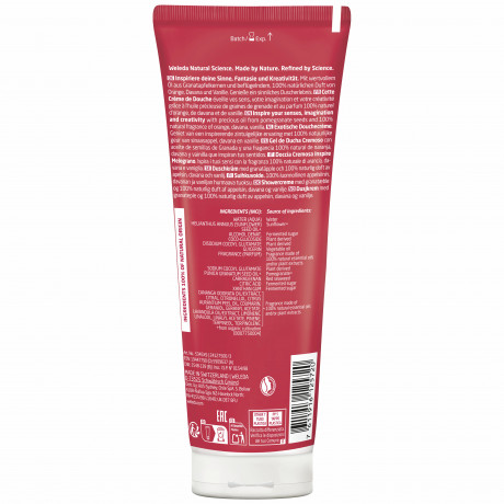 WELEDA GRANATAPFEL Inspire Schoenheitsdusche Granatapfel, 200 ml, Крем-гель для душа с гранатом, ароматом апельсина, даваны и ванили, 200 мл