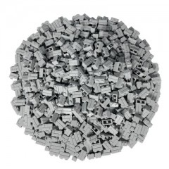 LEGO LEGO 1x2 Mauersteine Hellgrau - 100 Stuck - Light bluish grey bricks 98283 LEGO 1x2 Bricks Light Grey — 100 штук — Светло-голубовато-серые кубики 98283