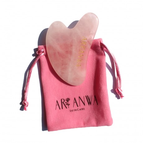 ARI ANWA Skincare Gua Sha Rosenquarz  Розовый кварц Гуа Ша