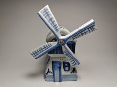 Delft Делфтский фарфор Коллекционная музыкальная статуэтка &quot;Мельница&quot;, 20см х 9см х 8,5см