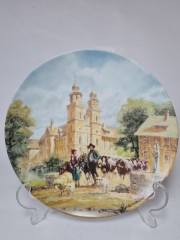Furstenberg, Коллекционная Тарелка, ограниченный тираж, репродукция картины Герберта Изенберга "В монастыре", 20см, Германия 1989г.
