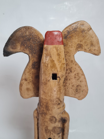 Фигурка-флейта винтажная Im Stil Mexico Aztec "Ацтекский идол", керамика, 25.5 см, Германия, 1980-90гг.