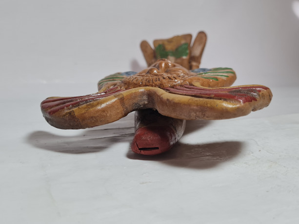 Фигурка-флейта винтажная Im Stil Mexico Aztec "Ацтекский идол", керамика, 25.5 см, Германия, 1980-90гг.