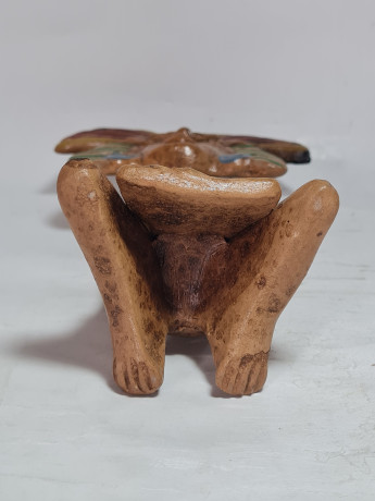 Фигурка-флейта винтажная Im Stil Mexico Aztec "Ацтекский идол", керамика, 25.5 см, Германия, 1980-90гг.