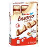 Kinder Bueno White 6 Riegel Кидер Буэно Вафельные трубочки с ореховой начинкой и молочным шоколадом 6 трубочек.x 27 шт., 1 упаковка, 3,5 кг