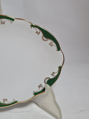 Тарелка сервировочная винтажная Galvani Keramik, керамика, 20 х 13 см, Италия, 1960-70гг.