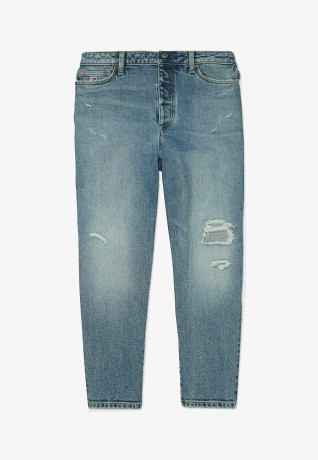 Tommy Hilfiger ADAPTIVE MOM ULTRA HIGH RISE DISTRESSED Straight leg jeans medium wash ADAPTIVE MOM ULTRA HIGH RISE DISTRESSS Джинсы прямого кроя средняя стирка