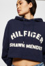 Tommy Hilfiger THxSM CROP GRAPHIC HOODIE Sweatshirt carbon navy THxSM CROP GRAPHIC HOODIE Толстовка углеродный флот
