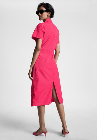 Tommy Hilfiger SOLID MIDI DRESS Day dress bright cerise pink ПЛАТЬЕ МИДИ SOLID Повседневное платье ярко-вишнево-розовый
